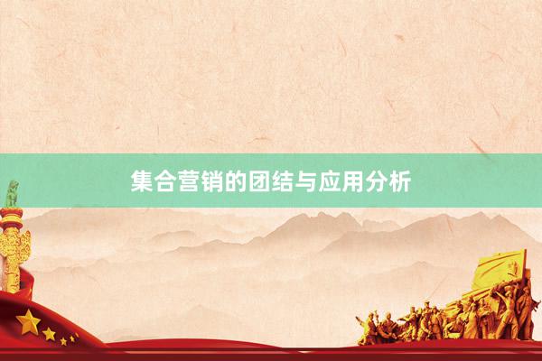 集合营销的团结与应用分析