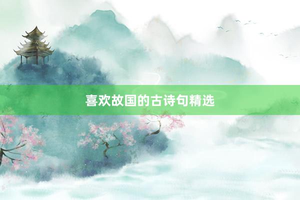 喜欢故国的古诗句精选